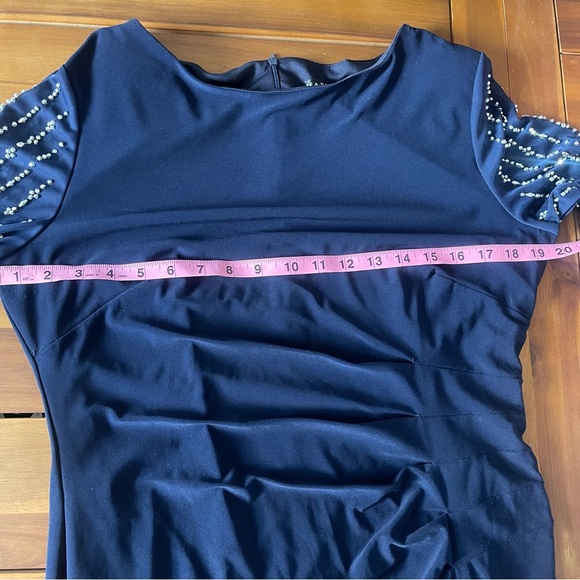 Marina Beaded Sleeve Evening Gown - Picture 10 of 10